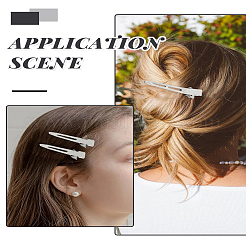 30 шт. 3-х цветная железная заколка для волос из кожи аллигатора&nbsp;FIND-LP0002-98