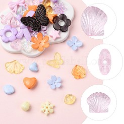 450 шт. 6-х цветные прозрачные и непрозрачные акриловые бусины&nbsp;TACR-FS0001-67