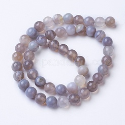 Натуральный сорт полосатый агат / полосатый агат&nbsp;G-E479-01-8mm