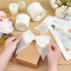 10 ярд ленты из мешковины SRIB-WH0026-11A