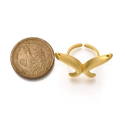 Открытая манжета из нержавеющей стали 304 для женщин&nbsp;RJEW-B109-02G-04