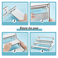 5-ярусные деревянные полукруглые подставки для десертов ODIS-WH0030-183A