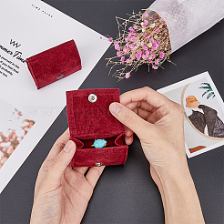 Мини-шкатулки для хранения ювелирных изделий из бархата CON-WH0089-08C