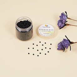 Круглые бусины из экологически чистого окрашенного стекла с жемчугом HY-PH0001-3mm-RB080