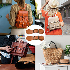 Вырезанная полая 2шт кожаная пряжка-тогл&nbsp;AJEW-CL0001-26B