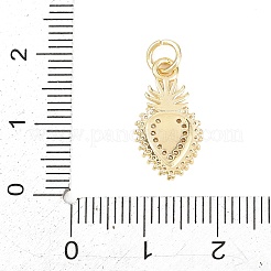 Valentinstag Messing Micro Pave klare Zirkonia Anhänger&nbsp;KK-D258-26G