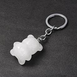 Брелки с подвеской из натурального кварца KEYC-P011-02P-12