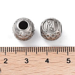 Perles européennes en strass en acier inoxydable 304&nbsp;STAS-A092-10N-P