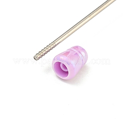 UVメッキプラスチックボールペン  ビーズペン  ジュエリービーズ付きDIYパーソナライズペン用  スミレ  150x12mm&nbsp;AJEW-C038-03F