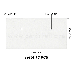 アクリルピアスディスプレイ  長方形  透明  1-1/8x2-3/8x1/8インチ（3x6x0.35cm）  穴：1.5mm  10個/セット&nbsp;EDIS-WH0005-20
