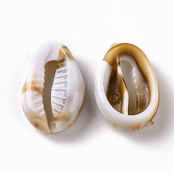 アクリルビーズ  天然石風  シェル  バリーウッド  18.5~19.5x13x6mm  約769個/500g&nbsp;OACR-C011-08