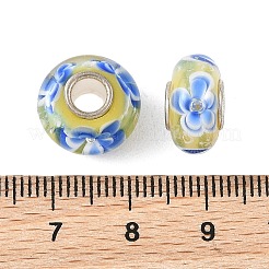 Perline europee in vetro lavorato a lume e con anima in ottone&nbsp;LAMP-P019-01P-11