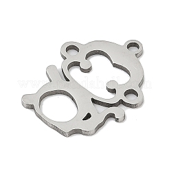 ステンレスペンダント201個  猿のチャーム  ステンレス鋼色  17.5x14.5x1mm  穴：1.4mm&nbsp;STAS-F316-30P-01