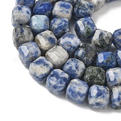 Натуральное синее пятно нитки из бисера яшмы&nbsp;G-C267-A20