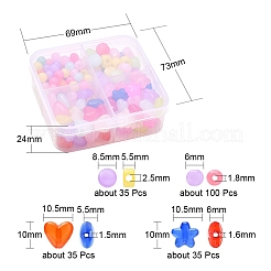4 стиль прозрачных акриловых бусин&nbsp;MACR-YW0001-62