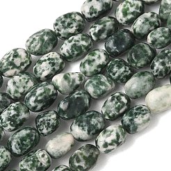 Natürliche grüne Fleck Jaspis Perlen Stränge&nbsp;G-C286-A03