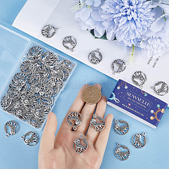 60 шт. подвески в тибетском стиле из сплава в виде воющего волка&nbsp;TIBEP-SC0002-66