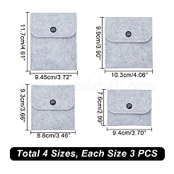 12 шт. 4-х стилистический портативный чехол для карт из фетра ABAG-GA0001-21B