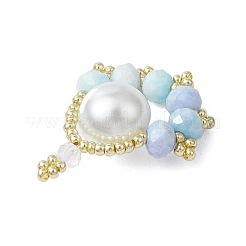 Подвески из стеклянных бусин в виде отпечатков лап PALLOY-MZ00572