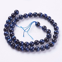 Природных тигровый глаз бисер нитей&nbsp;X-G-G544-8mm-04