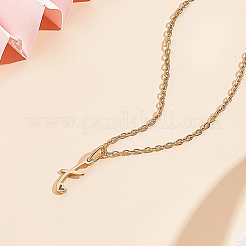 Collier avec pendentif lettre en acier inoxydable 304&nbsp;NJEW-LP0001-39X-G