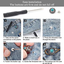 32 комплект 8-х цветных литой кнопки DIY-NB0007-45B