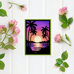 Трафареты для резки углеродистой стали тема кокосовой пальмы&nbsp;DIY-WH0309-1313