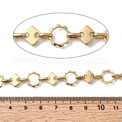 Цветок из нержавеющей стали 304 с цепями в форме ромба&nbsp;CHS-Z007-14G