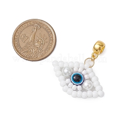 Подвески-шармы из стекла ручной работы в виде европейских семян PALLOY-MZ00349