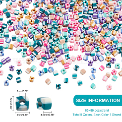 9 нитка 9 цвета бусины из полимерной глины ручной работы CLAY-NB0001-72