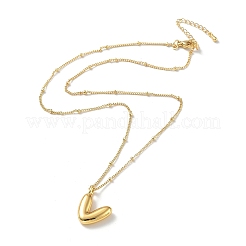 Латунное ожерелье с подвеской в виде заглавной буквы NJEW-A015-21G-V