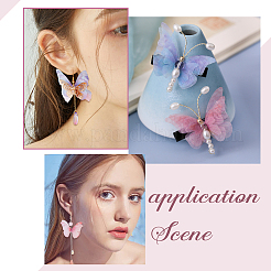 180 шт. 9 стиля двухцветная полиэфирная ткань крылья поделки украшения FIND-SC0004-18