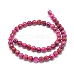 Естественно окрашенных ума агат круглый шарик нити G-P075-19-8mm-01