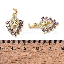 Colgante micropavé cubic zirconia de latón&nbsp;CU-CBA3371-06G-E