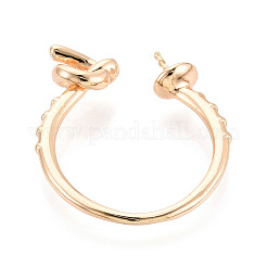 Закрепка кольца-манжеты из латуни с закрученным узлом KK-T076-38G