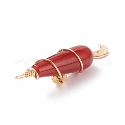 Большие подвески из окрашенного натурального сердолика PALLOY-JF01866-03