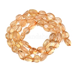 Природный цитрин бисер нитей G-C257-01