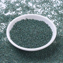 MIYUKIラウンドロカイユビーズ  日本製シードビーズ  11/0  （rr4506)透明シーフォームピカソ  2x1.3mm  穴：0.8mm  約50000個/ポンド&nbsp;SEED-G007-RR4506