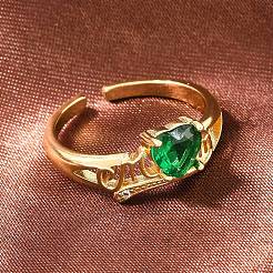 Bracciale aperto in ottone con pavé di zirconi cubici per la festa della mamma&nbsp;CU-CBACDF6-06G