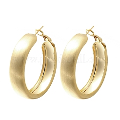 Orecchini a cerchio in ottone per donna&nbsp;EJEW-A121-17B-G
