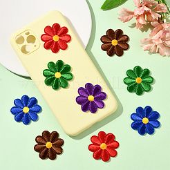 50 шт. 5 цвета компьютеризированная вышивка ткань утюгом / пришить патчи PATC-CY0001-17B