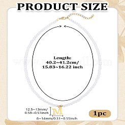 Ожерелья из искусственного жемчуга с подвесками из нержавеющей стали&nbsp;NJEW-LP0001-51M-G