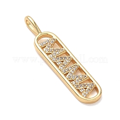 Pendenti in ottone con micro pavé di zirconi trasparenti per la festa della mamma&nbsp;LS-KK-T084-01B-G