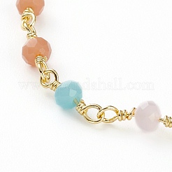 Граненые стеклянные браслеты из бисера&nbsp;BJEW-JB05853-01