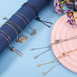 32 шт. 4 цвета стойка покрытие регулируемый латунный слайдер изготовление браслета KK-SP0001-79