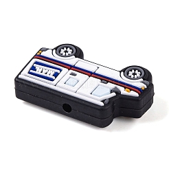 Пищевые экологически чистые мультяшные автомобильные силиконовые фокусные бусины SIL-K005-05A