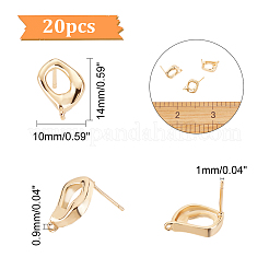 10 пара латунных сережек-гвоздиков KK-AR0002-55