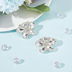 Украшения для свадебной обуви из сплава со стразами&nbsp;FIND-FG0002-48D