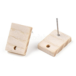 Boucles d'oreilles en bois de frêne&nbsp;EJEW-N017-011I