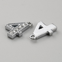 Подвески сплава Rhinestone&nbsp;ALRI-WH0006-03P-04